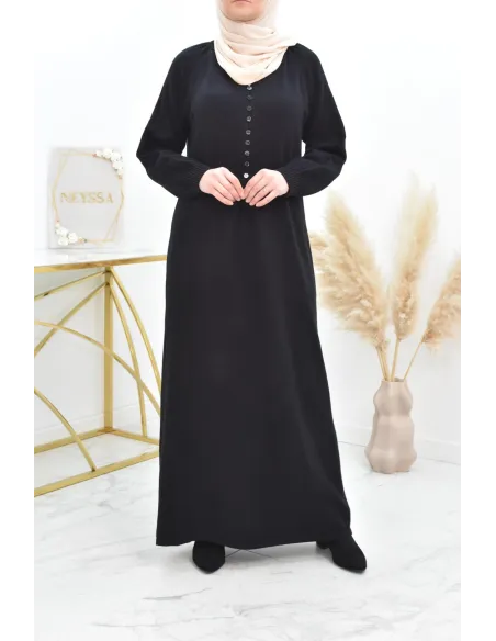 Langes Pulloverkleid aus modernem, dickem Strick für Winter und Herbst