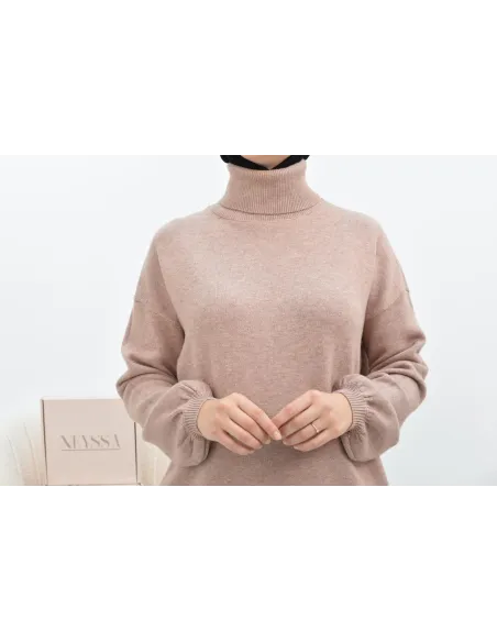 Modest fashion winter knitwear set for Muslim women