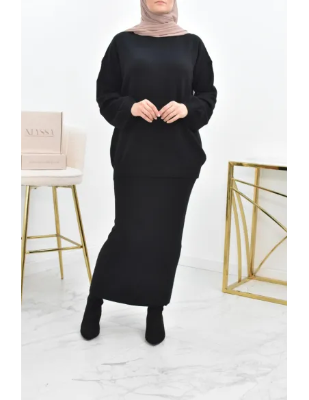 Ensemble femme tricot modest fashion d'hiver pour la femme musulmane