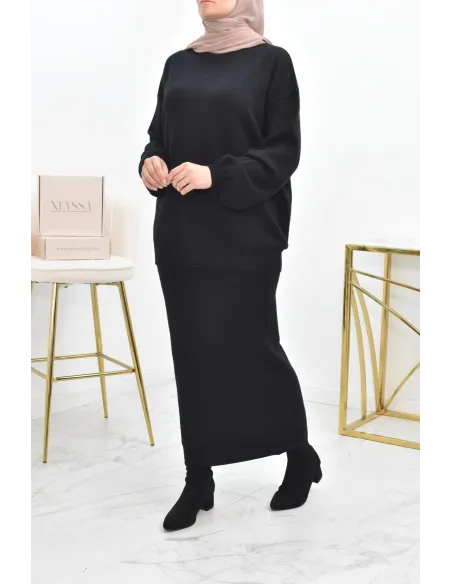 Ensemble femme tricot modest fashion d'hiver pour la femme musulmane