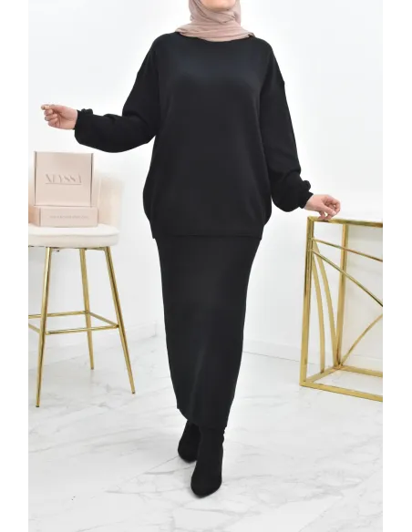 Ensemble femme tricot modest fashion d'hiver pour la femme musulmane