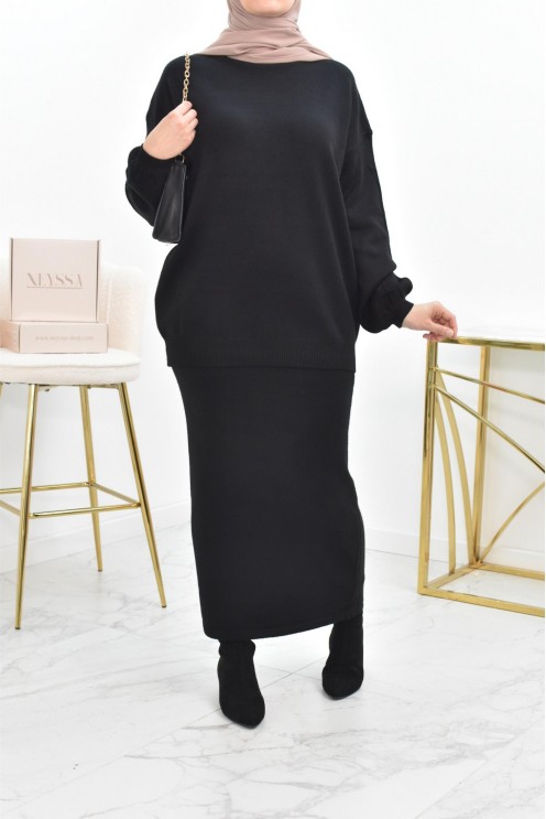 Ensemble femme tricot modest fashion d'hiver pour la femme musulmane