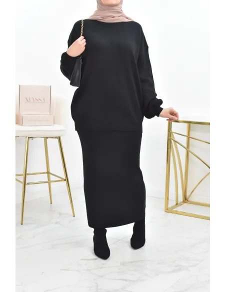 Ensemble femme tricot modest fashion d'hiver pour la femme musulmane