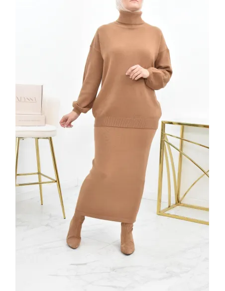 Ensemble femme tricot modest fashion d'hiver pour la femme musulmane