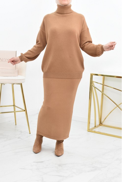 Ensemble femme tricot modest fashion d'hiver pour la femme musulmane