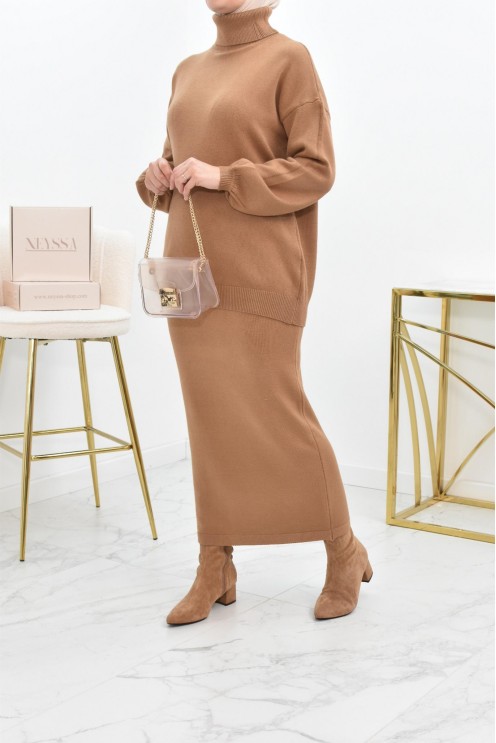 Ensemble femme tricot modest fashion d'hiver pour la femme musulmane