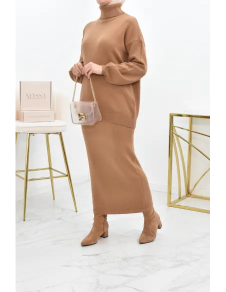 Ensemble femme tricot modest fashion d'hiver pour la femme musulmane