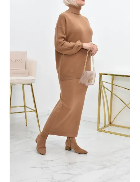 Ensemble femme tricot modest fashion d'hiver pour la femme musulmane