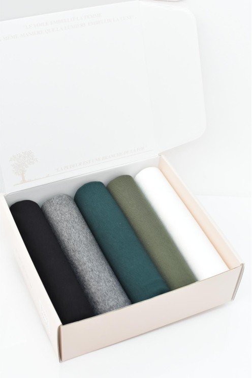 Coffret hijab jersey coffret de foulards à offrir femme voilée