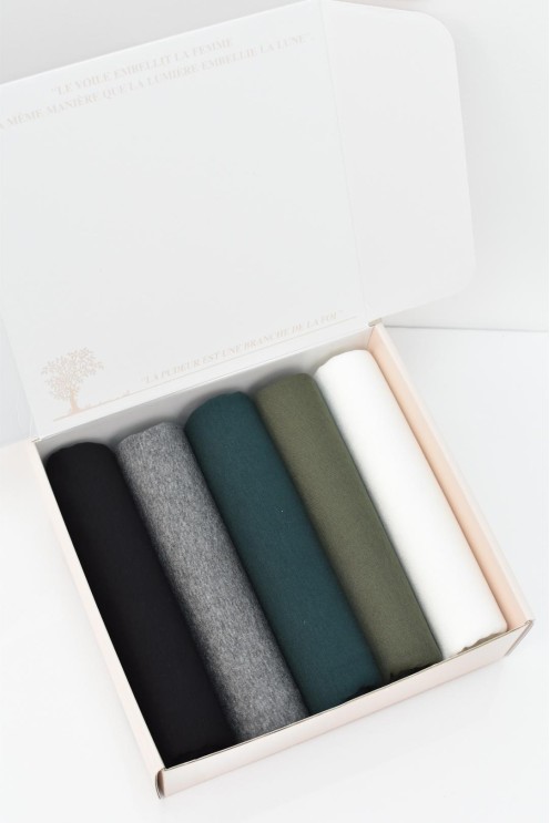 Coffret hijab jersey coffret de foulards à offrir femme voilée