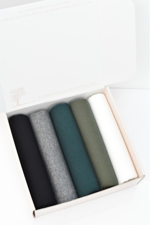 Coffret hijab jersey coffret de foulards à offrir femme voilée