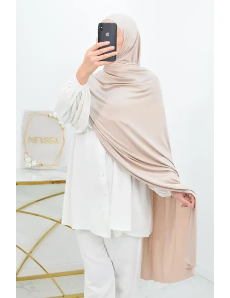Hijab à enfiler long xxl jersey de viscose pour hijabi femme voilée