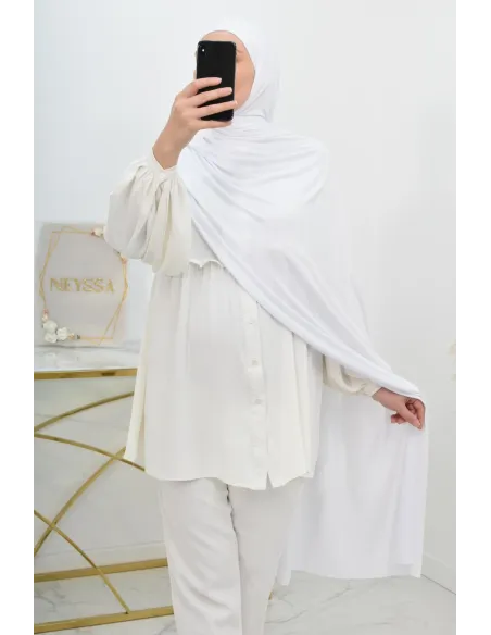 Hijab à enfiler long xxl jersey de viscose pour hijabi femme voilée