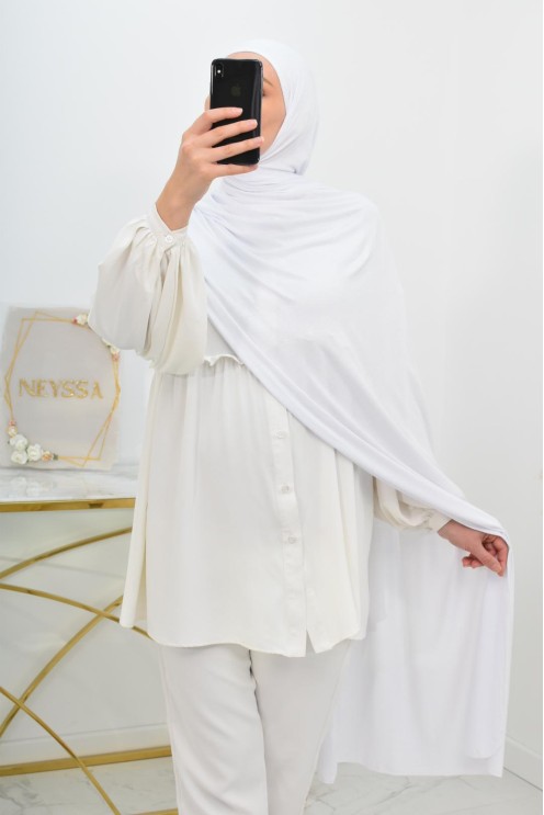 Hijab à enfiler long xxl jersey de viscose pour hijabi femme voilée