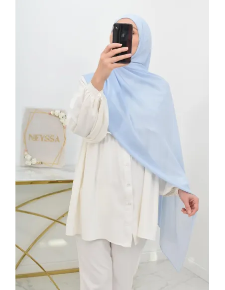 Maxi hijab mousseline xxl grand voile hijab crêpe hijab 180cm
