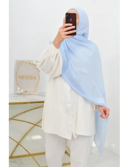Maxi hijab mousseline xxl grand voile hijab crêpe hijab 180cm