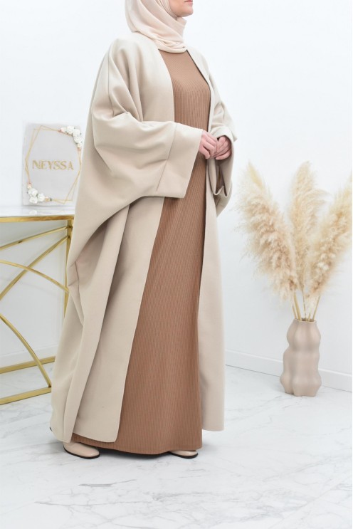 Manteau papillon farasha oversize d'hiver convient pour vos abaya vos jilbab