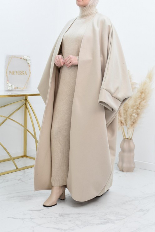 Manteau papillon farasha oversize d'hiver convient pour vos abaya vos jilbab