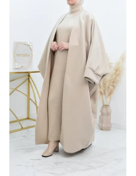 Manteau papillon farasha oversize d'hiver convient pour vos abaya vos jilbab