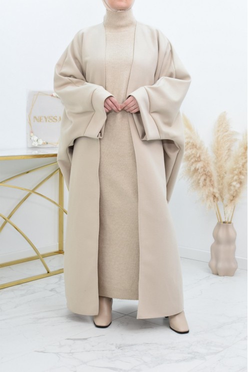 Manteau papillon farasha oversize d'hiver convient pour vos abaya vos jilbab