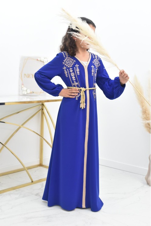 Abaya mère ou fille style caftan avec broderies parfait les fêtes