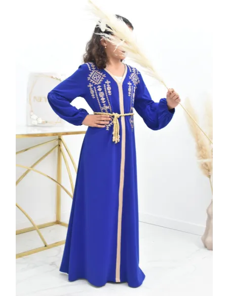 Abaya mère ou fille style caftan avec broderies parfait les fêtes