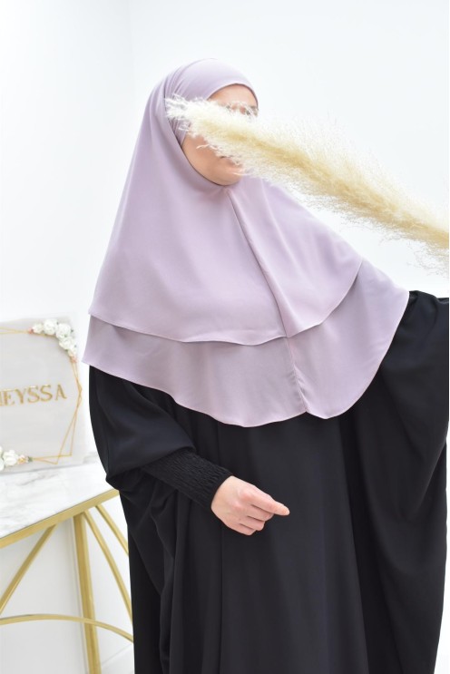 khimar en mousseline court 2 voile en mousseline Neyssa