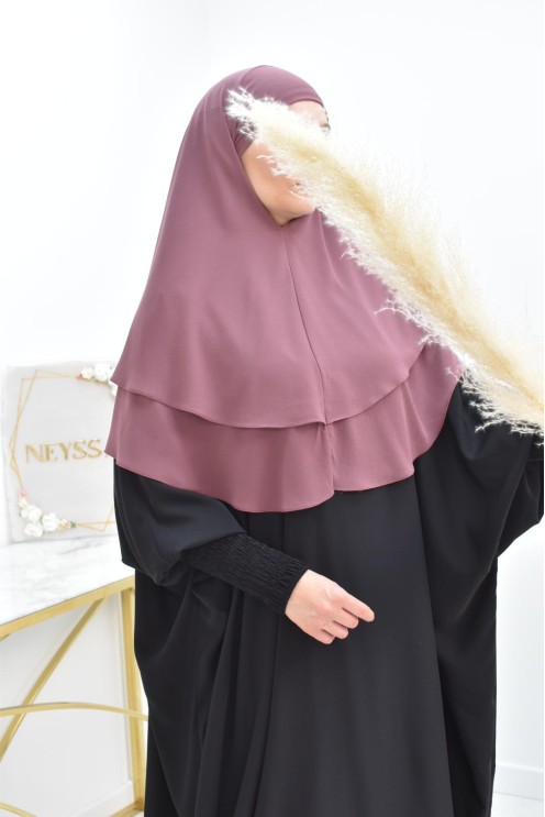 khimar en mousseline court 2 voile en mousseline Neyssa
