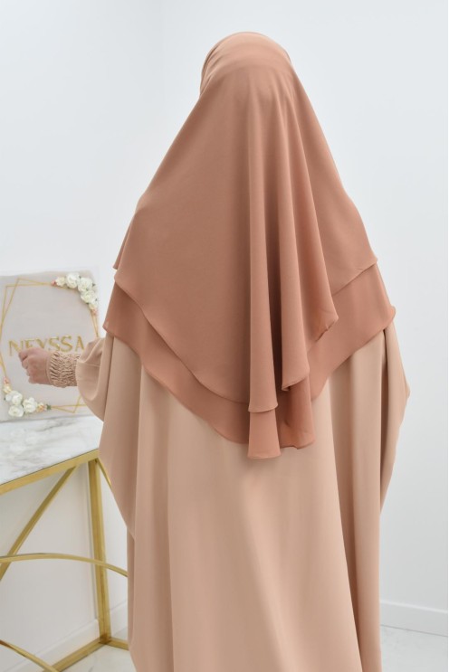 khimar en mousseline court 2 voile en mousseline Neyssa