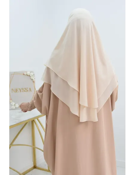 khimar en mousseline court 2 voile en mousseline Neyssa