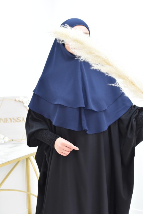 khimar en mousseline court 2 voile en mousseline Neyssa