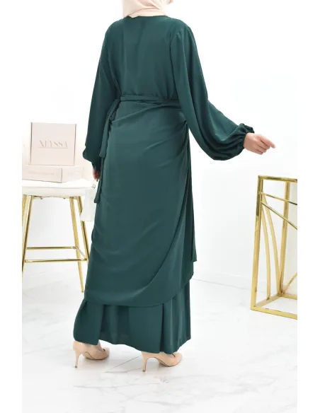 Abaya set with mastour apron for Muslim women