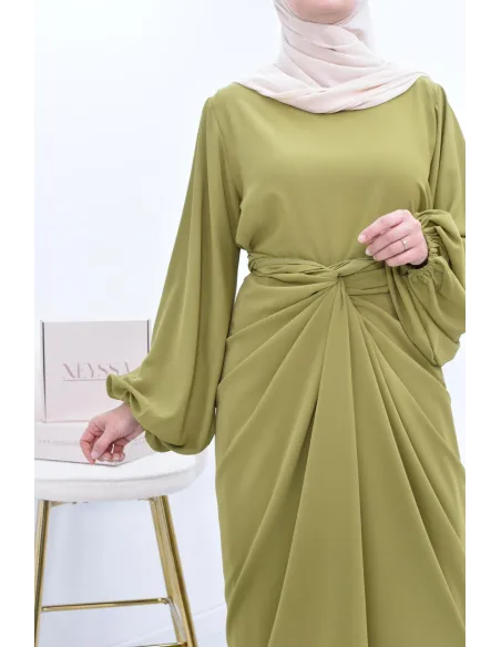 Abaya set with mastour apron for Muslim women