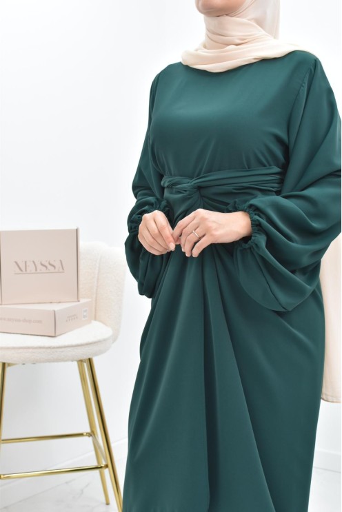 Abaya set with mastour apron for Muslim women
