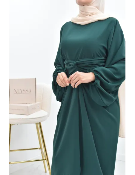 Abaya set with mastour apron for Muslim women