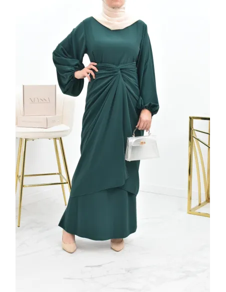 Abaya set with mastour apron for Muslim women