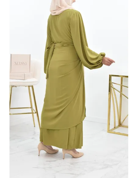 Abaya set with mastour apron for Muslim women