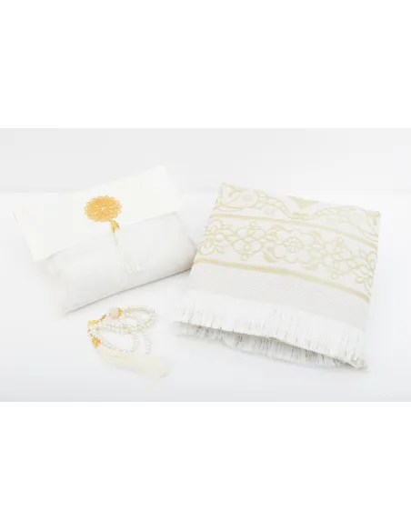 Tapis de prière avec pochette de rangement et tasbih