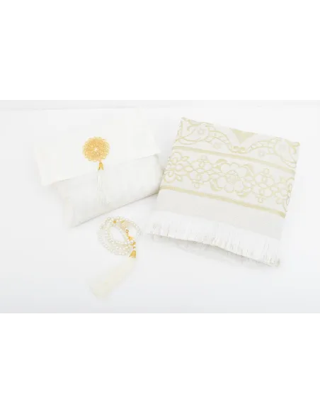 Tapis de prière avec pochette de rangement et tasbih