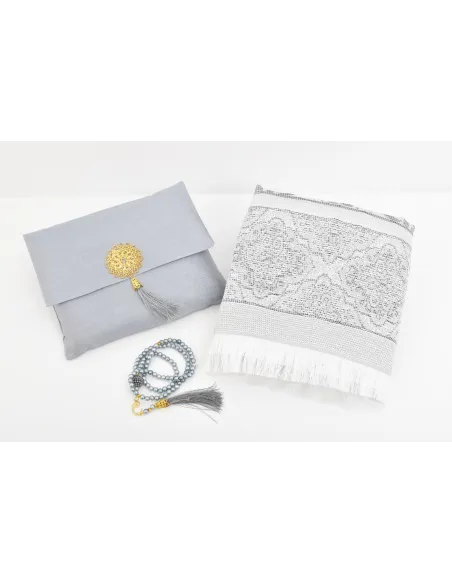 Tapis de prière avec pochette de rangement et tasbih