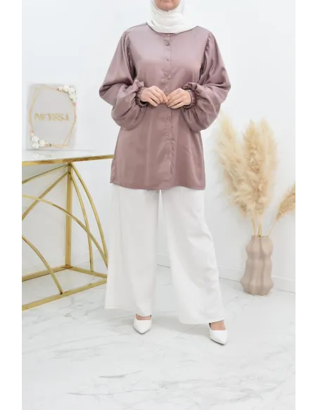 Tunique femme motif zébré chic, manches longues, coton fluide XL main image 0