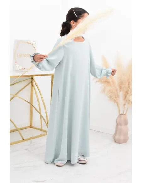 Longue Abaya femme papillon de prière avec son khimar en jazz