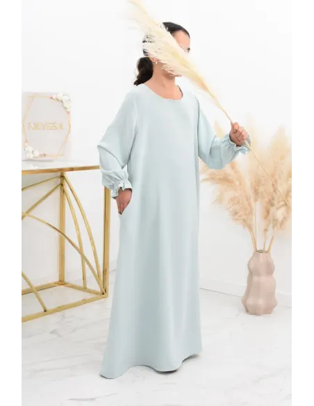 Longue Abaya femme papillon de prière avec son khimar en jazz