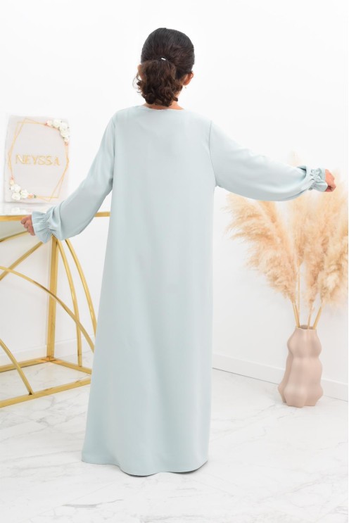 Longue Abaya femme papillon de prière avec son khimar en jazz