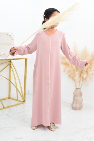 Longue Abaya femme papillon de prière avec son khimar en matière jazz 2