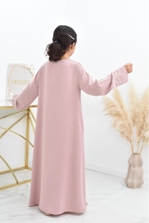 Longue Abaya femme papillon de prière avec son khimar en matière jazz