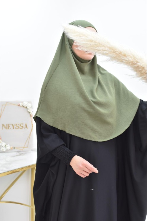Khimar court rond fluide en jazz pas cher pour femme musulmane