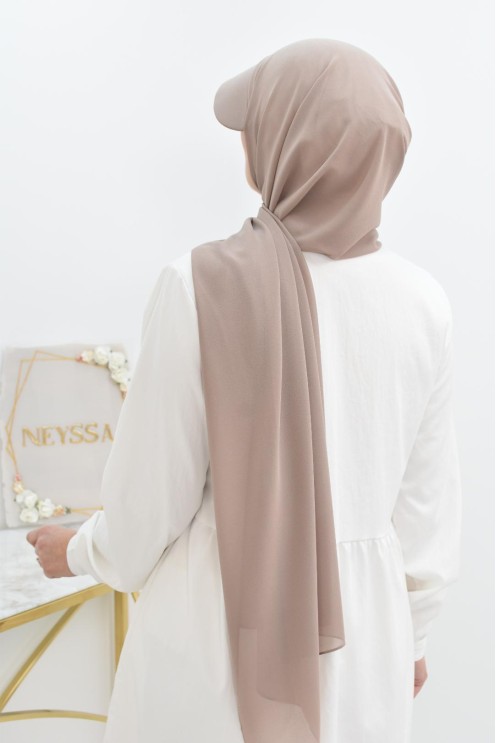 Hijab casquette mousseline et bonnet intégré