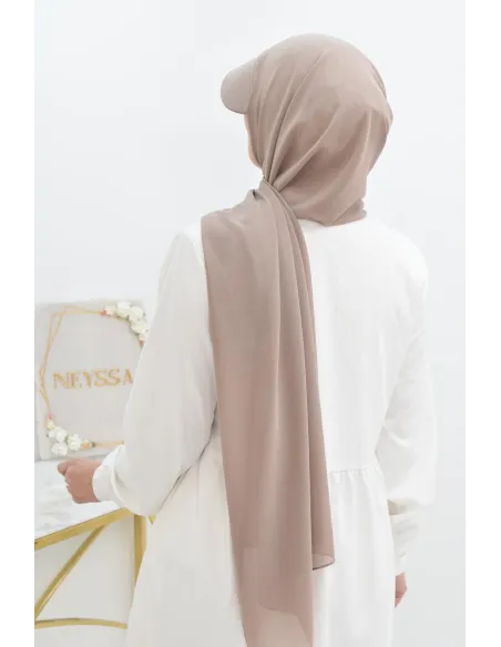 Hijab casquette mousseline et bonnet intégré