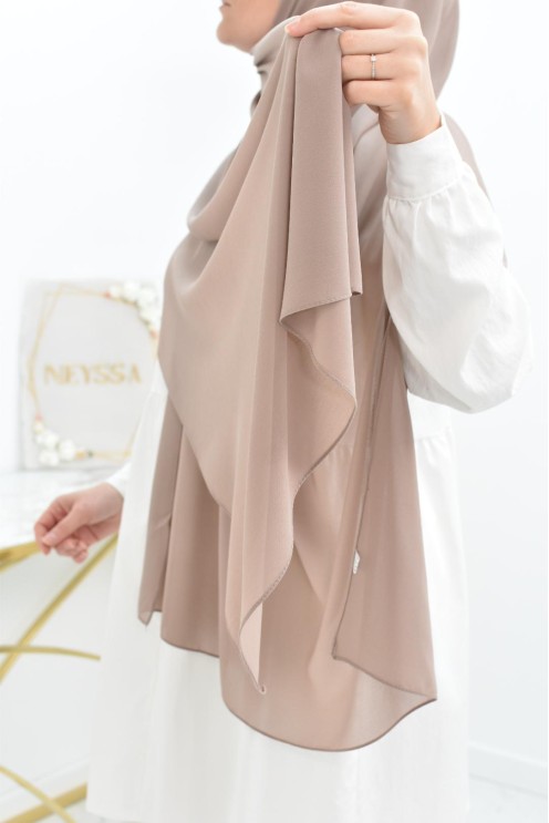 Hijab casquette mousseline et bonnet intégré